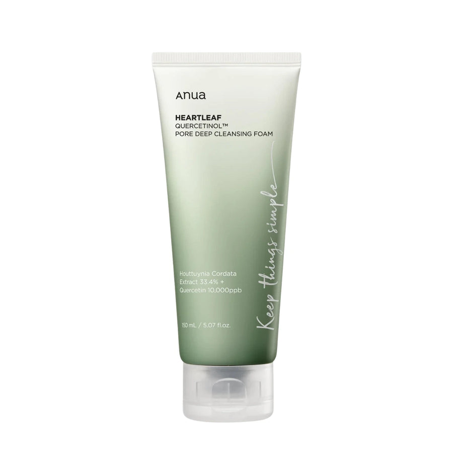 ANUA Heartleaf Quercetinol Pore Deep Cleansing Foam tube for deep cleansing and pore care
