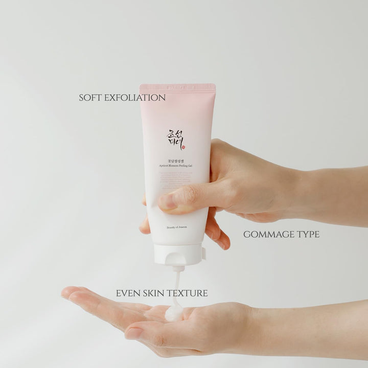 Beauty of Joseon Apricot Blossom Peeling Gel 100ml application on a model hand