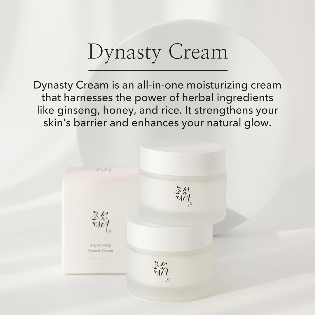 eauty of Joseon Dynasty Cream is an all-in-one moisturizing cream that harnesses the power of herbal ingredients like ginseng. honey, and rice