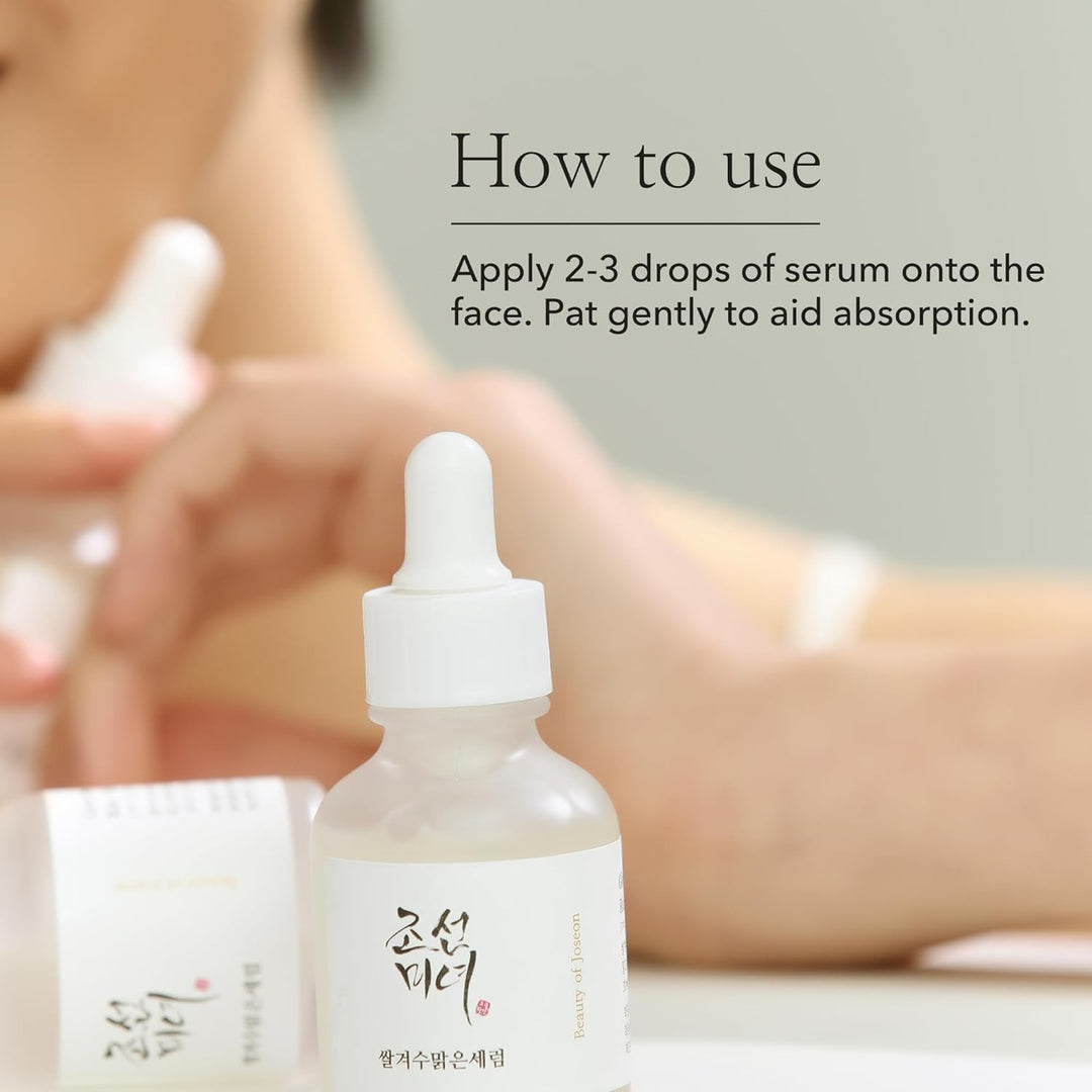 How to use Beauty of Joseon Glow Deep Serum Rice + Alpha-Arbutin bottle for dark spot correction and brightening
