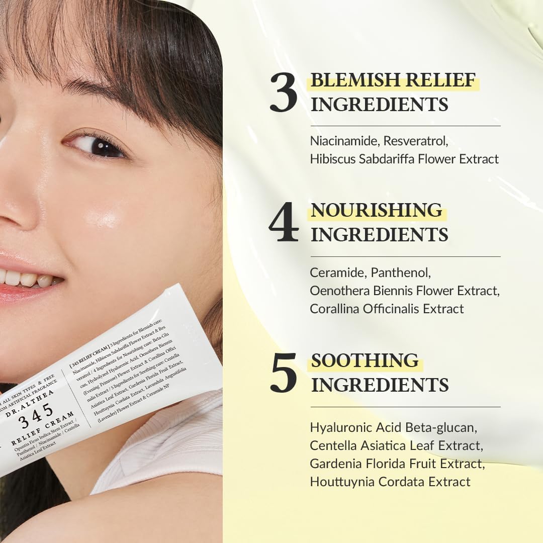 Dr. Althea 345 Relief Cream Ingredients – Skin Barrier Repair Korean Cream