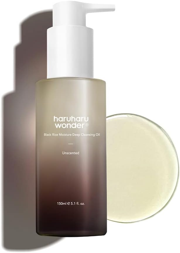 Haruharu Wonder Black Rice Moisture Deep Cleansing Oil bottle for makeup and SPF removal