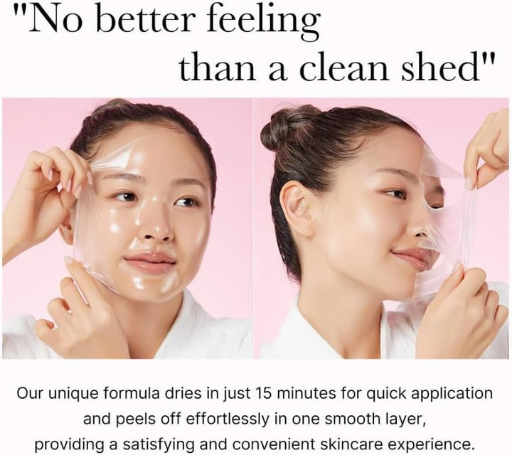 Medicube Collagen Night Wrapping Mask. Our unique formula dries in just 15 minutes for a quick application and pills of effortlessly in one smooth layer, providing a satisfying and convenient skincare experience