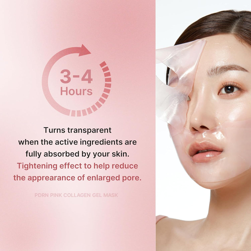Medicube Salmon PDRN Pink Collagen Gel Mask 28g Korean collagen mask turns transparent when the active ingredients are fully absorbed by your skin