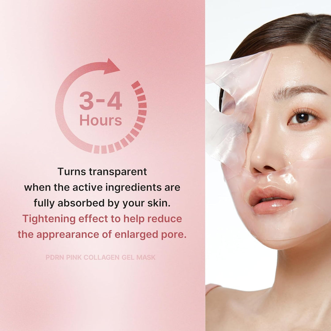 Medicube Salmon PDRN Pink Collagen Gel Mask 28g Korean collagen mask turns transparent when the active ingredients are fully absorbed by your skin