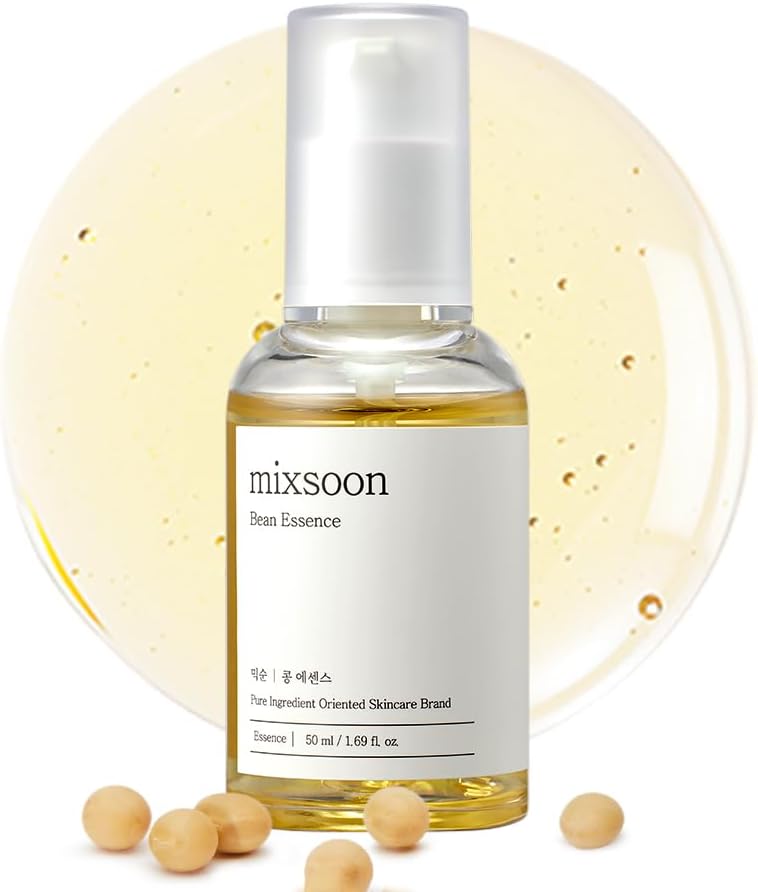 Mixsoon Bean Essence bottle, a vegan 2-in-1 hydrating serum and gentle exfoliator