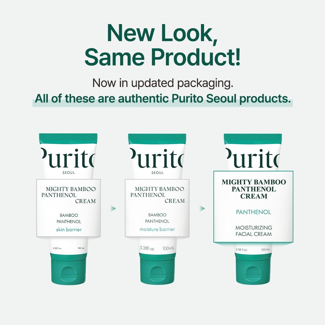 New look of the PURITO SEOUL Mighty Bamboo Panthenol Cream 100ml for skin barrier repair and soothing sensitive skin