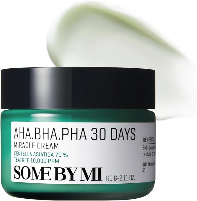 SOME BY MI AHA BHA PHA 30 Days Miracle Cream 60g niacinamide Korean moisturiser for acne UK
