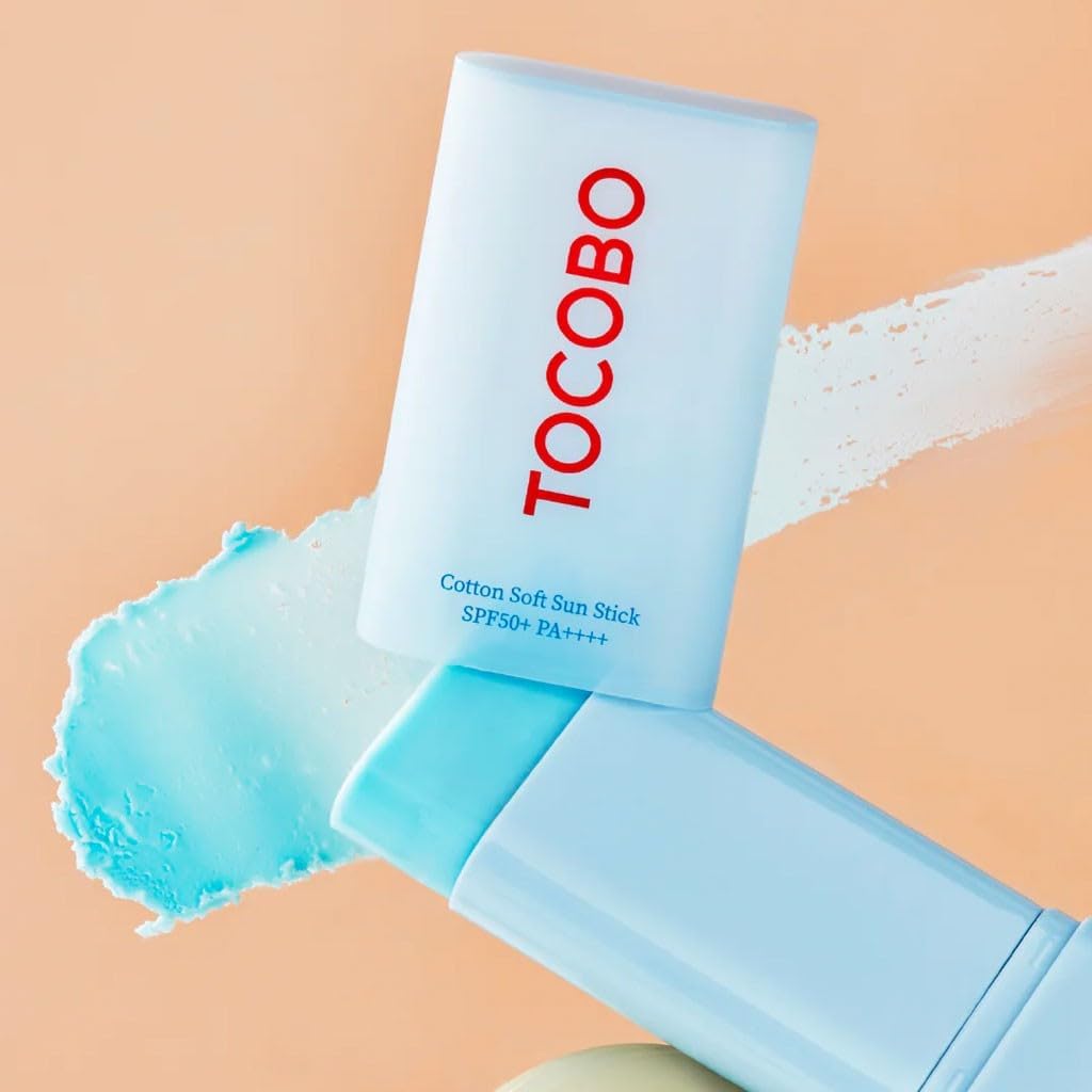 texture of TOCOBO Cotton Soft Sun Stick SPF50+ PA++++ showing lightweight, smooth finish